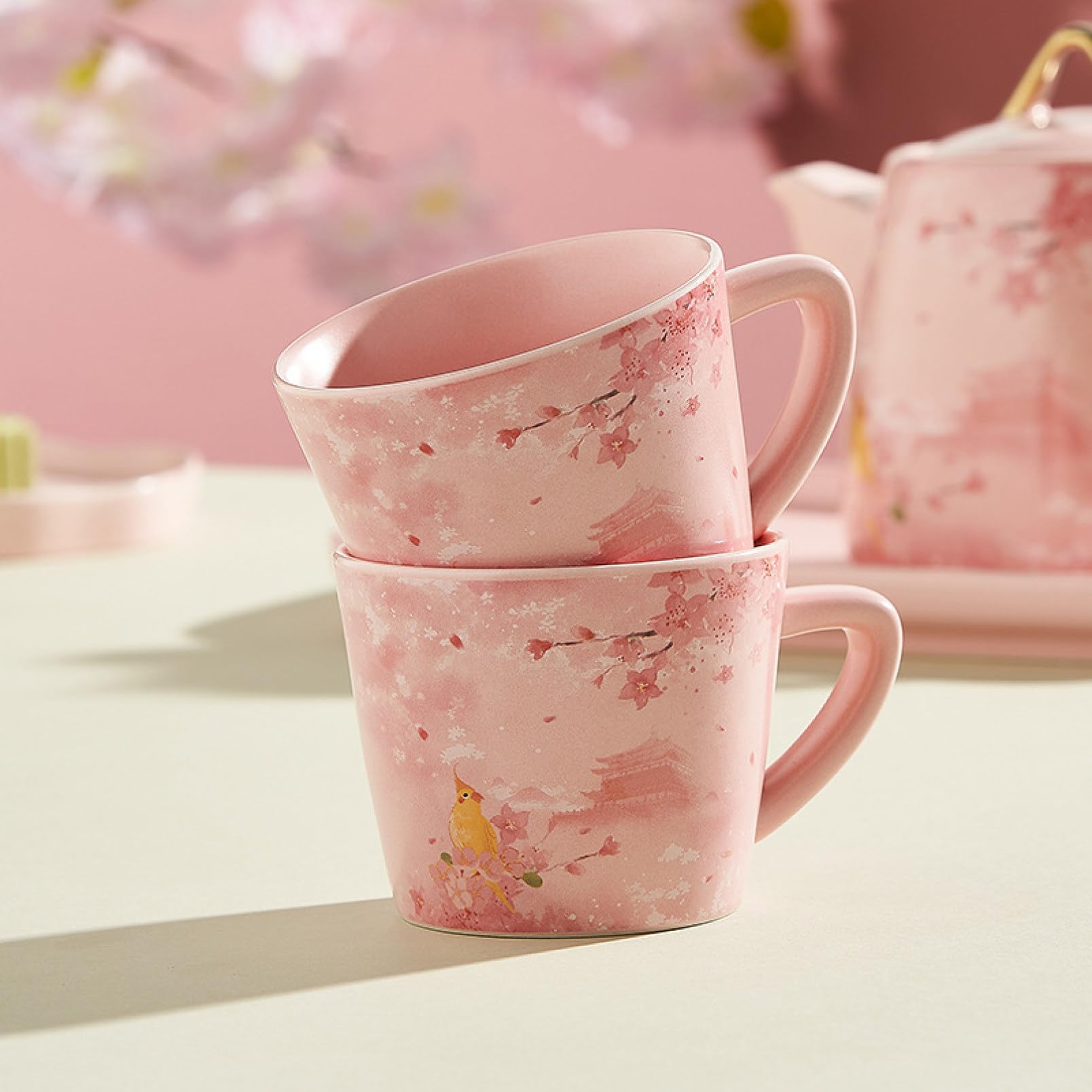 Amazon｜ティーポット 花柄 可愛い ティーカップ セット 急須 陶器 