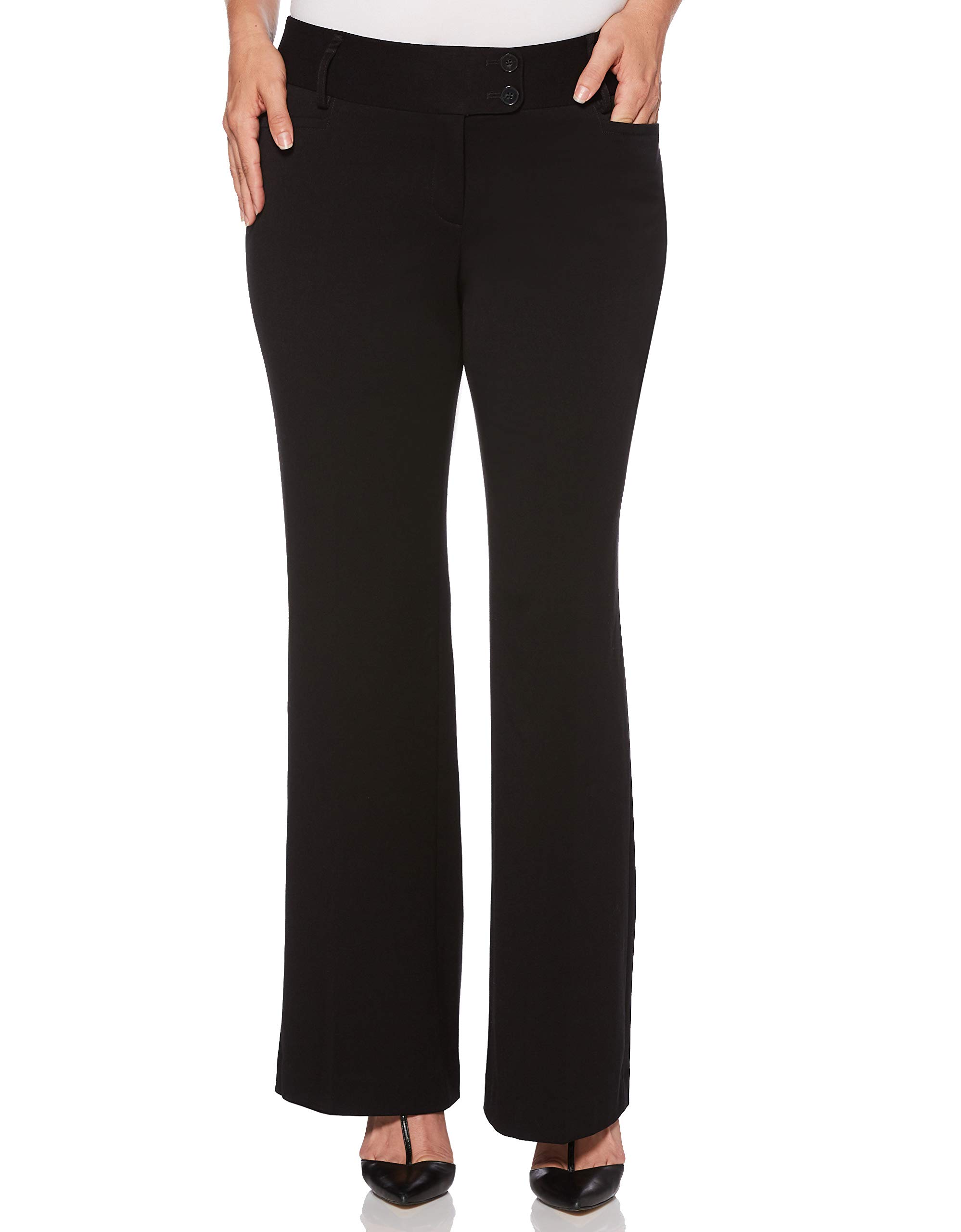 Rafaellawomens Missy Curvy Fit Gabardine Bootcut Leg Pant Dress Pants