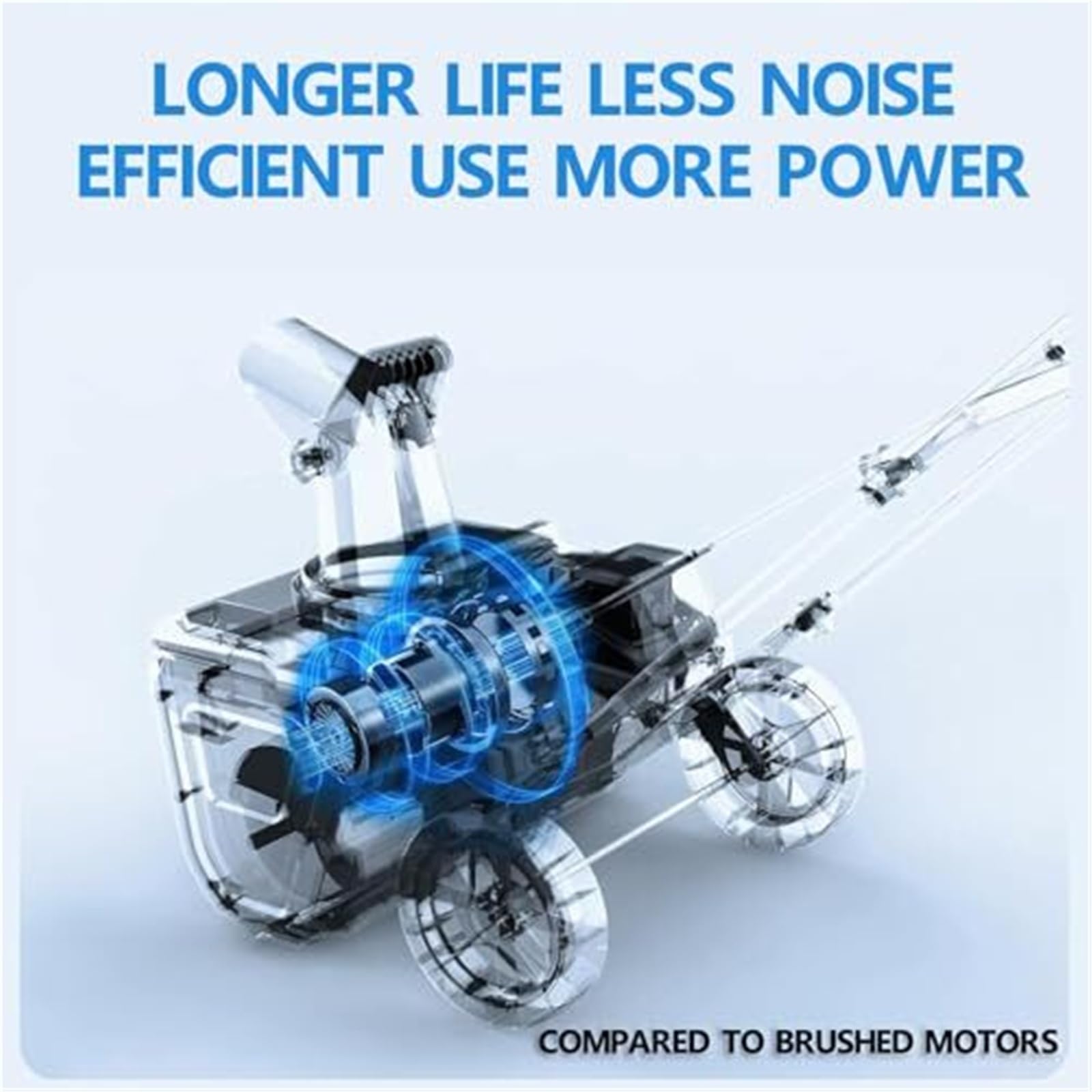Spazzaneve elettrico senza fili, 50,8 cm, motore da 3500 W, doppia luce LED, distanza di lancio di 7,6 m, aratura 385,6 kg/min, scivolo regolabile, guanti e occhiali inclusi