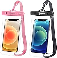 Vista 15 de Funda impermeable para teléfono, paquete de 2, funda impermeable IPX8 con cordón para iPhone 17, 16, 15 Pro Max, bolsa seca para teléfono celular