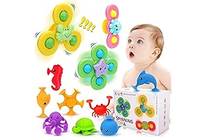 Suction Cup Spinner Toy for Baby - 11 Pcs Window Toys for...