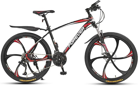 26 27 Speed Mountain Bike Dual Disc Brake Hardtail Mountain Bike All Terrain Mountain Bike Adjustable Seat for Men Women Adults