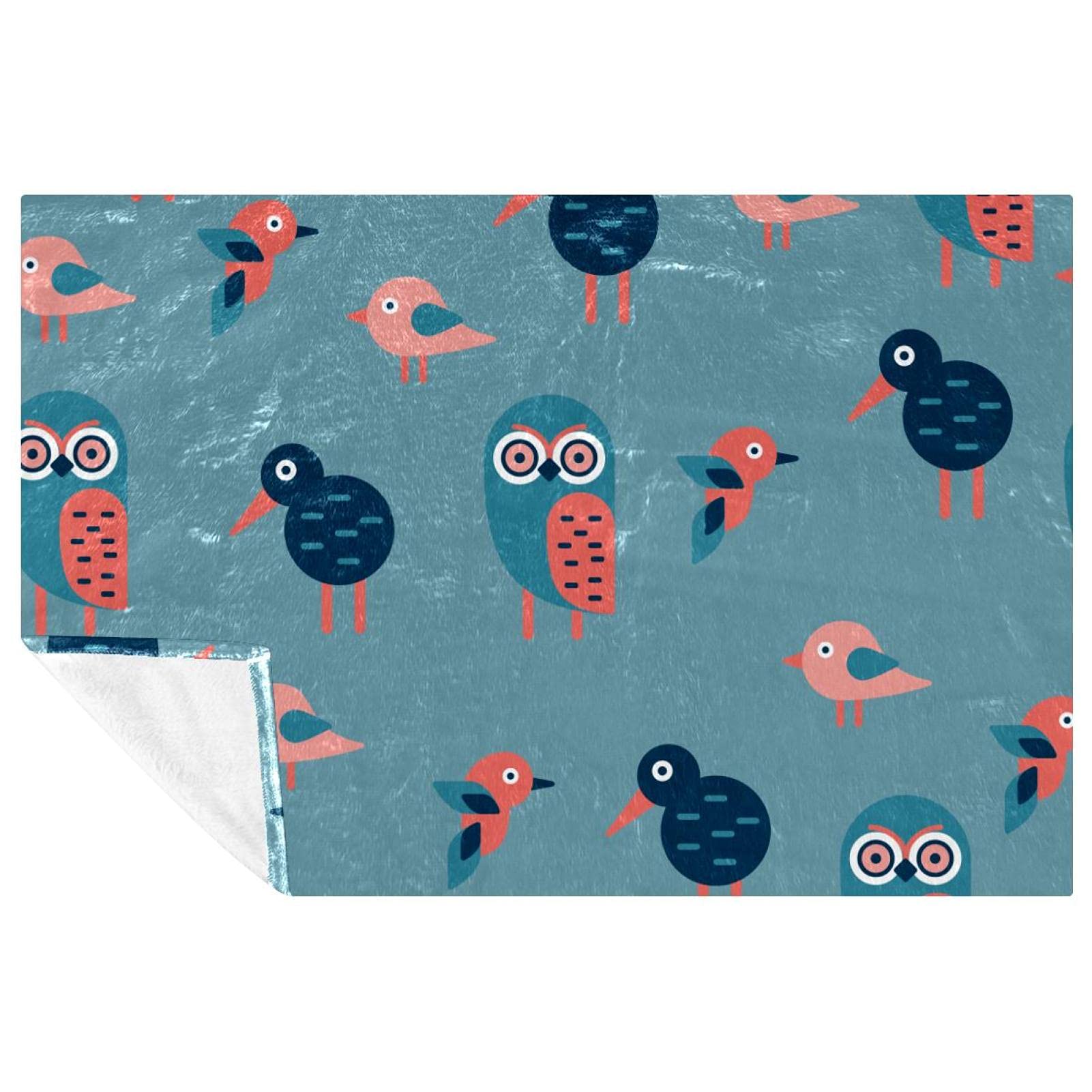 Couverture douce hiboux Kiwibird pour vos pique-niques et soirées canapé