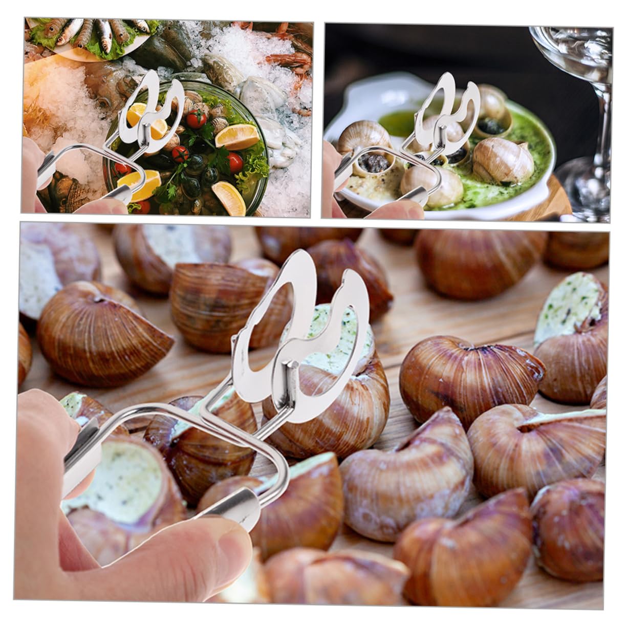 Schneckenbesteck Set - 4-teilig Mit Zangen Und Gabeln Aus Edelstahl Für Feinschmecker