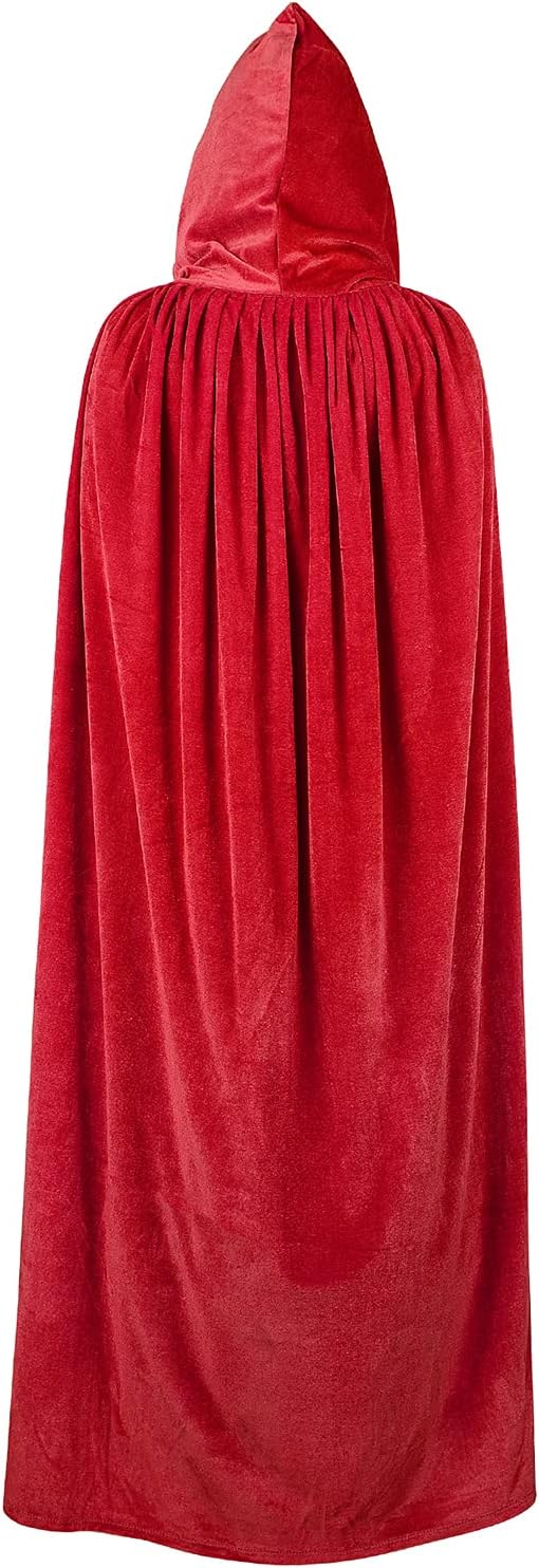 American Trends Unisex Hooded Robe Cloak Adults’ Velvet Lightweight Overcoat Cloak for Halloween Cosplay Costumes - Image 4