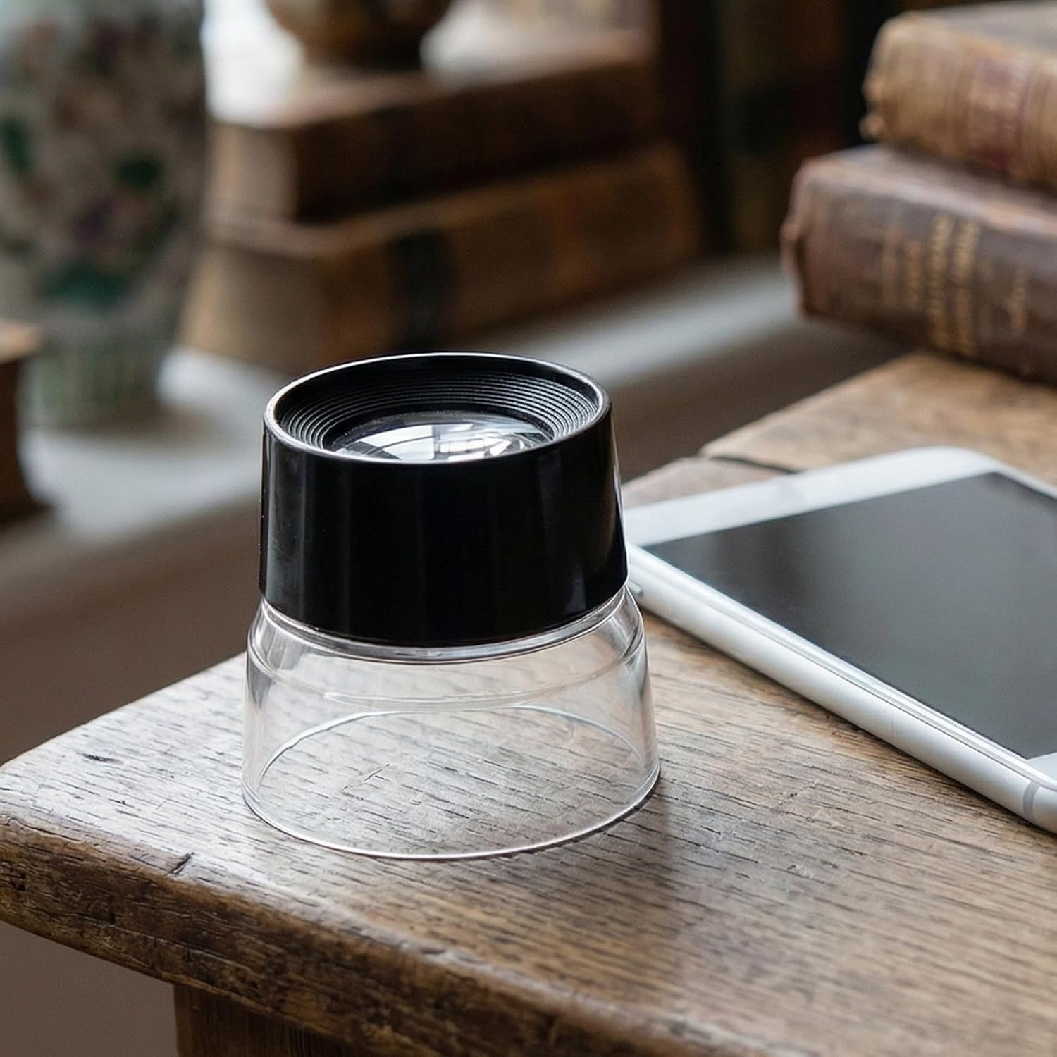 8pcs Cylindrical Jewelers Loupe with 10x Glass Magnification Black