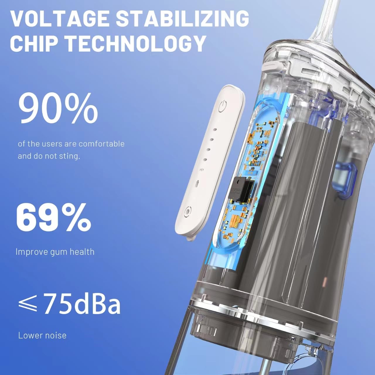 Irrigador dental portátil de agua para dientes, inalámbrico, recargable, con 5 modos, 40-140 PSI para limpieza de dientes, IPX7, impermeable (tanque de agua de 200 ml)