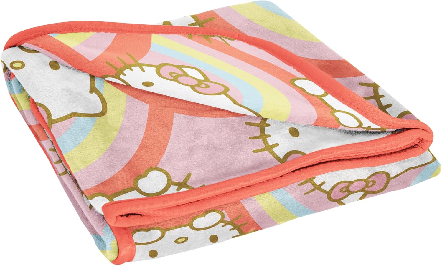 Jay Franco Plush Throw Blanket – Soft & Comfy Throw for Couch or Bed – Cozy Home Décor for Living Room & Bedroom, Multi - Hello Kitty, 46x60 - Throw Blanket - Image 5