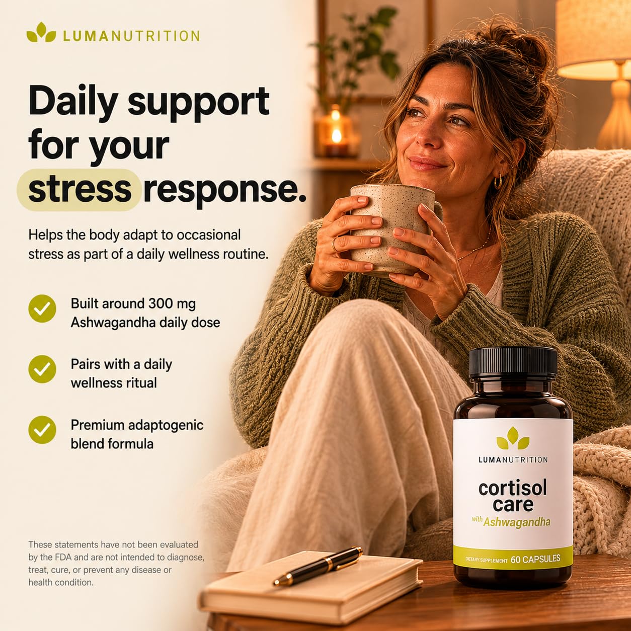 Luma Nutrition Cortisol Supplement for Women and Men - 60 Capsules — Amazon image 8