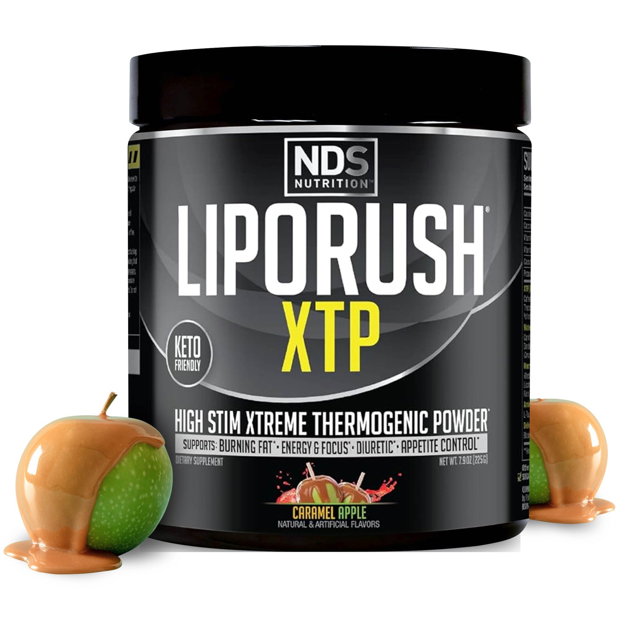 NDS Nutrition XTP Thermogenic Fat Burner with L-Carnitine - Energy, Focus, and Appetite Control - Extreme Thermogenic Fat Burning Powder Weight Loss - Caramel Apple (45 Servings)