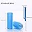 MOODKEY 18PCS Self Grip Small Hair Curlers Heatless Roller Hair Curlers Pro Salon Hairdressing Curler DIY Curly Hairstyle Hair Rollers Tools Rat Tail Comb for Women Medium Short Hair(Light Blue)
