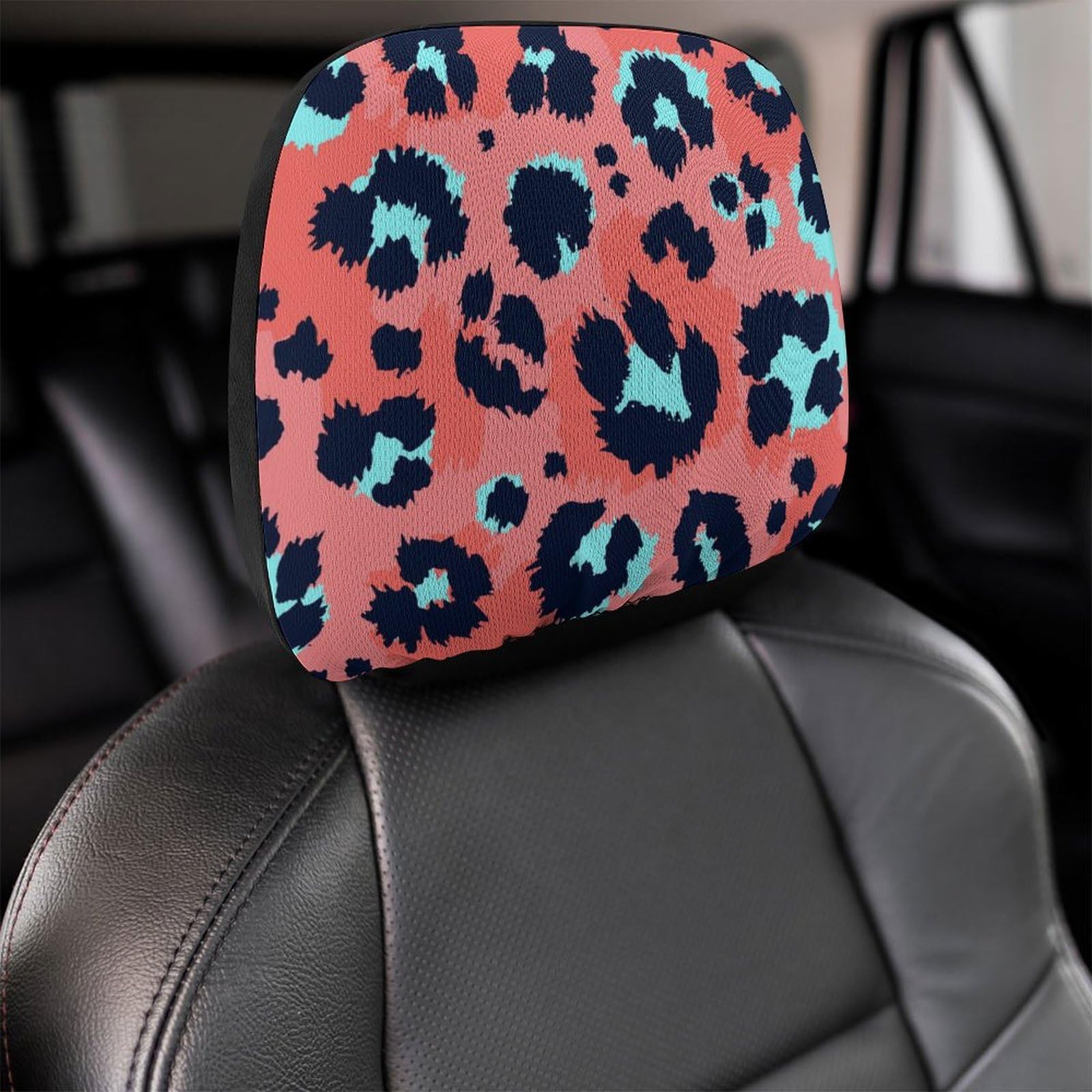Amazon.co.jp: 2枚セット 豹柄 ヒョウ柄 車用パッド カーまくら 車用首