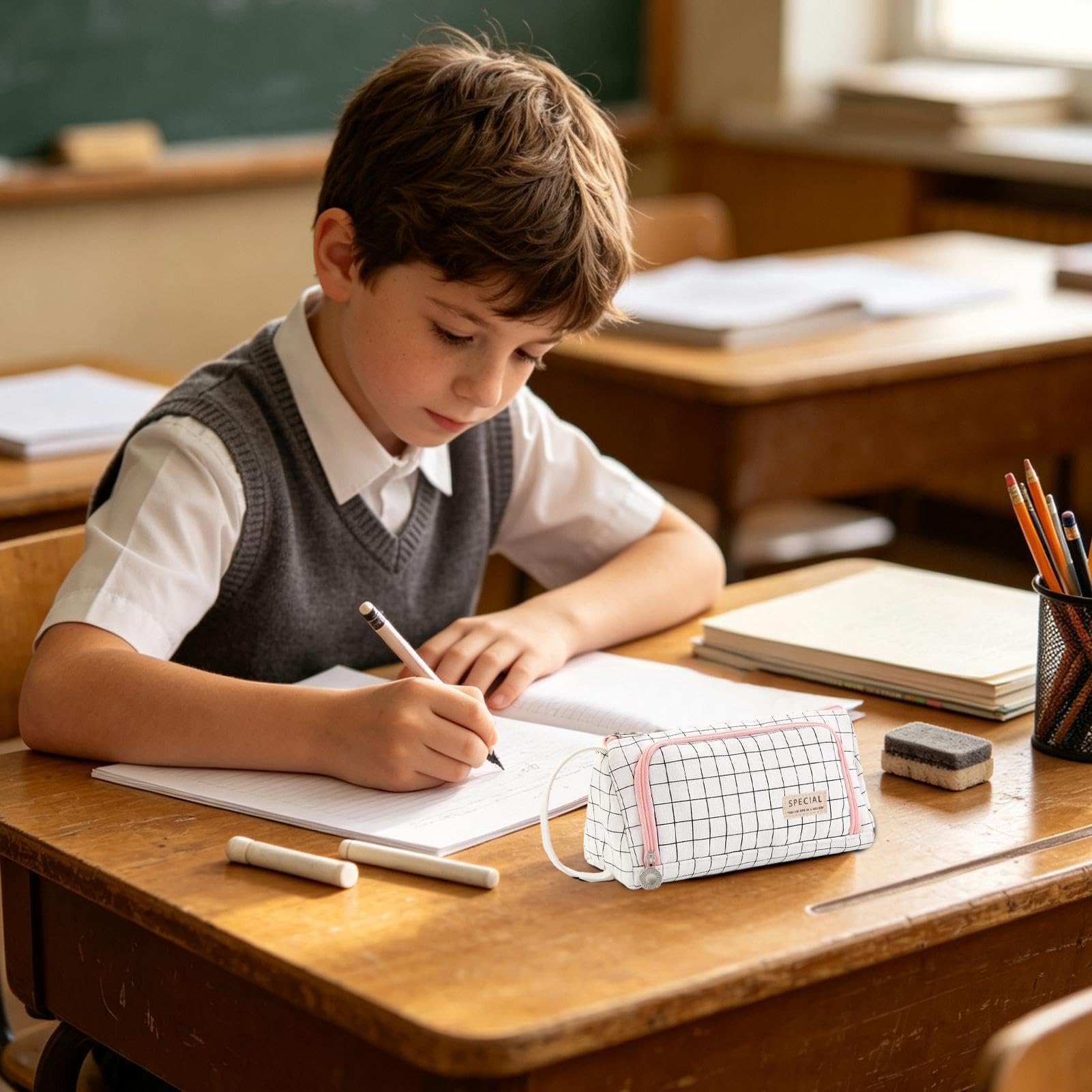 Set de papeterie pour filles adolescentes Boîte Esthétique À Capacité