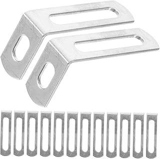 OSALADI 20pcs Right Angle Code Wood Jointer Metal Brackets for Wood Cabinet Shelf Slotted l Bracket Right Angle l Bracket Corner Brace Bracket Iron Angle Brackets L Brackets for Shelves