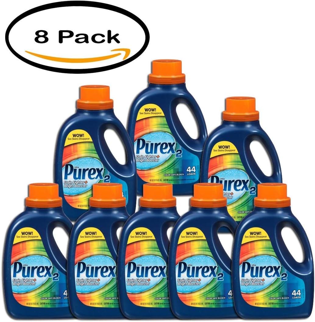 PACK OF 8 Ultra Purex 2 Color Safe Bleach 66 fl. oz. Bottle