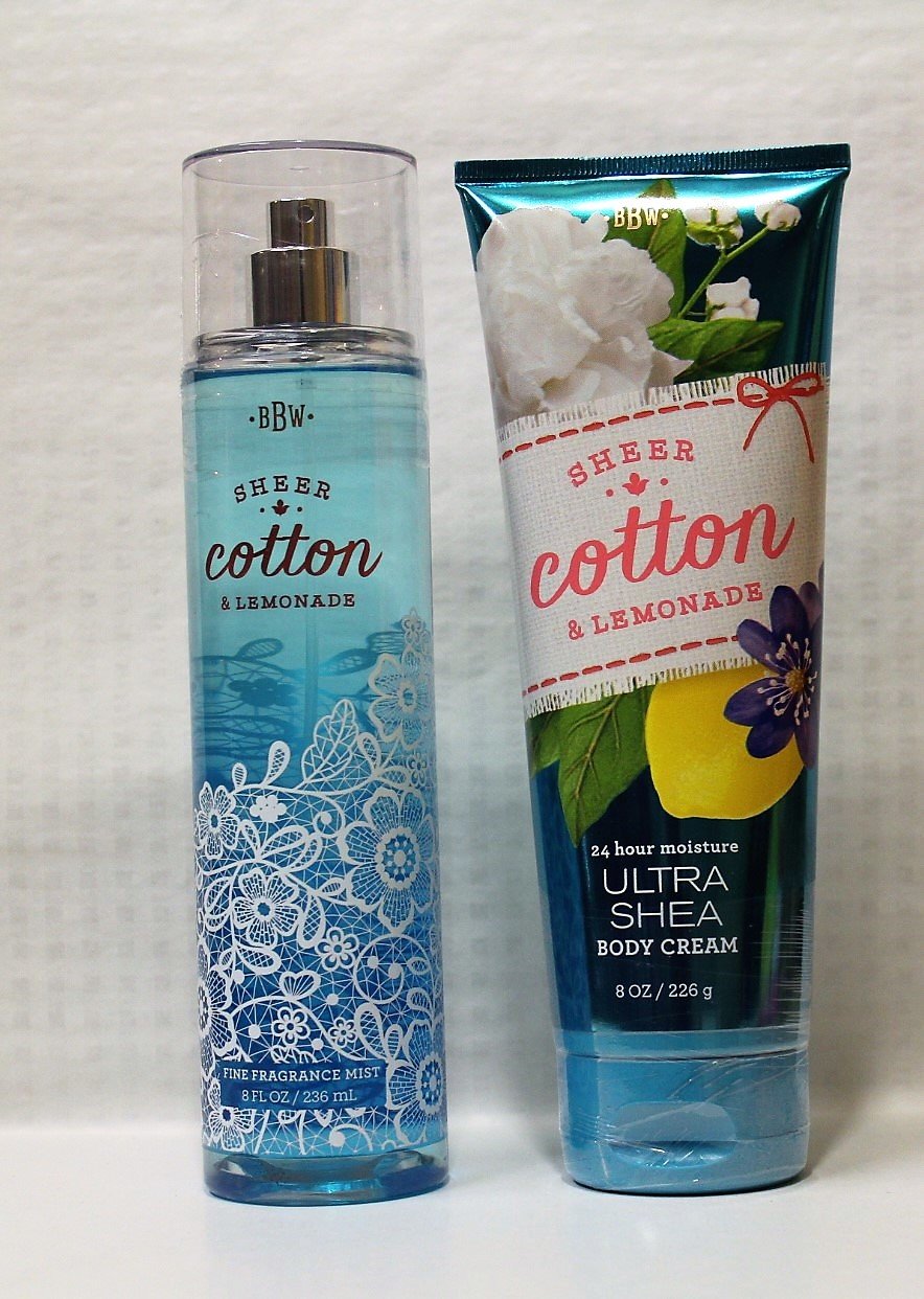 Bath & Body Works ~ Signature Collection ~ Sheer Cotton & Lemonade ~ Gift Set ~ Fine Fragrance Mist 