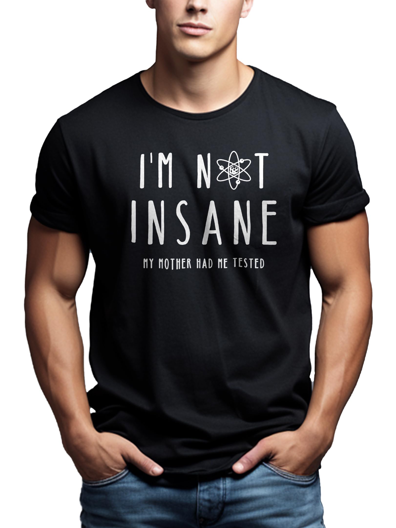 MAKAYA I´M Not Insane - Camiseta Negra con Mensaje
