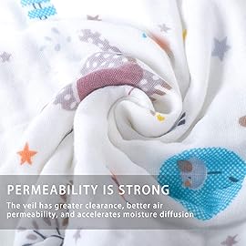FOOK FISH Muslin Burp Cloths Cotton Burping Cloth 20\'\' X 10\'\' Pack of 6 for Baby Spit Up Cloths for Newborn,Absorbent,Soft,Large,6 Layers,Baby Burp Rags,Unisex,for Boys and Girls(Colorful)