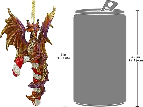 Miniatura 9 de Design Toscano Frost The Gothic Dragon - Adorno navideño para decoración navideña, 3 pulgadas de ancho, 3 pulgadas de profundidad, 5 pulgadas
