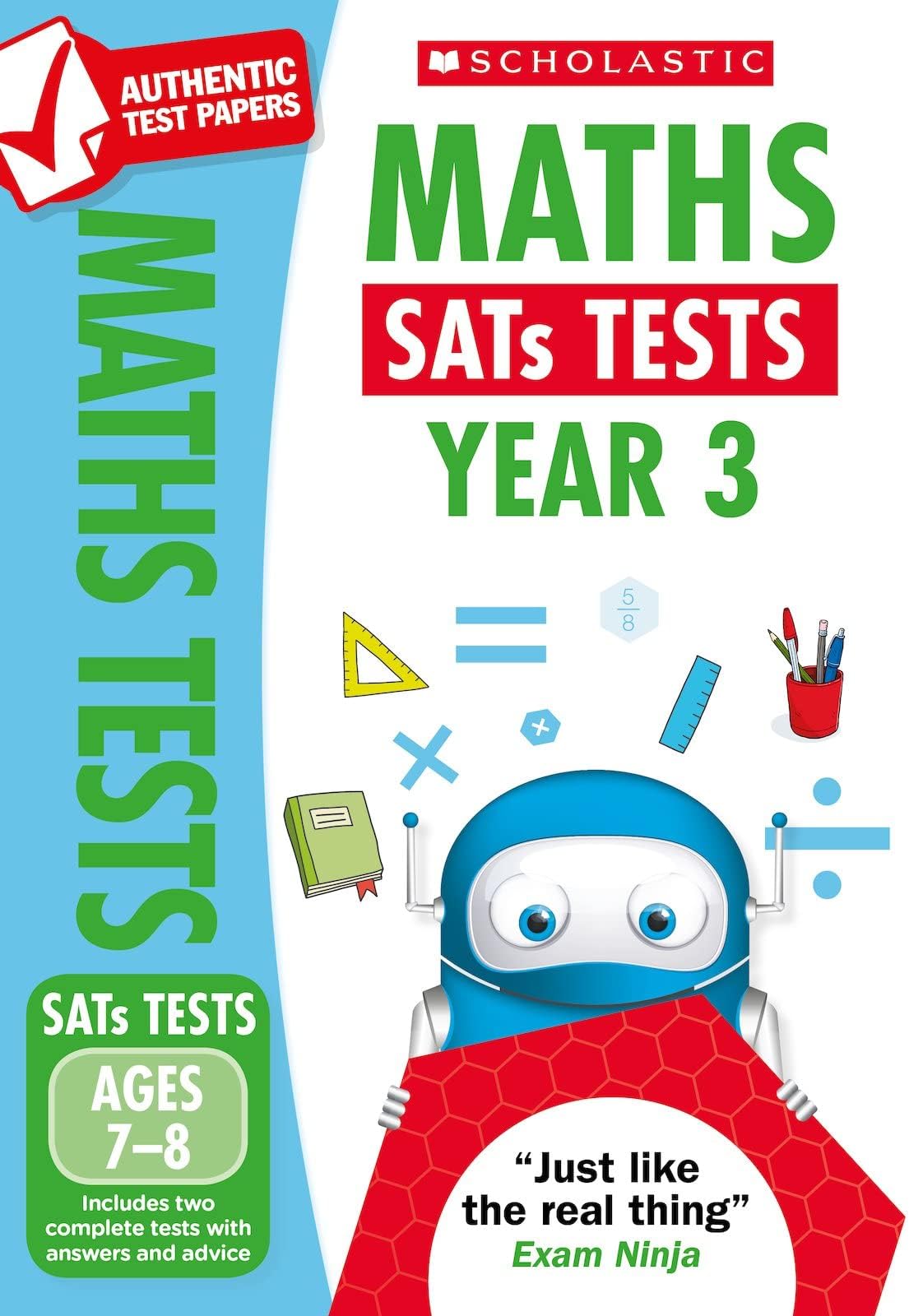 Maths Practice Tests for Ages 7-8 (Year 3) Includes two complete test papers plus answers and mark scheme (National Curriculum SATs Tests): 1 (Cover may vary) Paperback โ 6 Dec. 2018