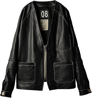 [Liugoo Leathers] 本革 レザーカーディガン レザージャケット レザーカーディガン メンズ VALLET08AN ヴァレット