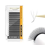 NAGARAKU 3D W Shape Eyelash Extension Supplies Natural Soft Volume 0.07mm LU curl 10mm Premade Fans Faux Mink Matte Black Cluster Easy Fanning False Lashes
