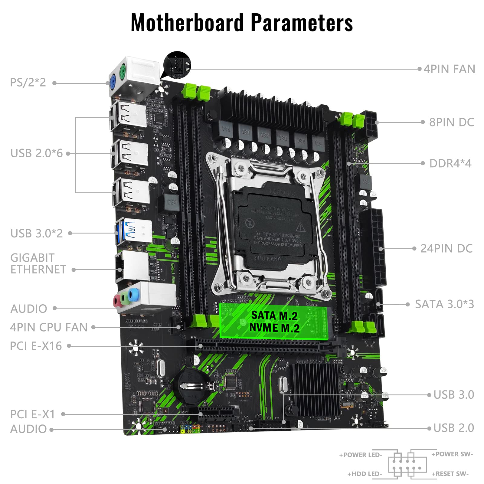 Amazon.com: SHANGZHOAYUAN X99 PR9 Motherboard with DDR4 RAM