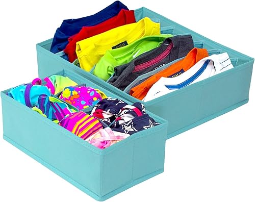 Miniatura 6 de Conjunto de 4 separadores de cajones plegables Sorbus, cajas de almacenamiento, organizadores de clóset, organizador para debajo de la cama