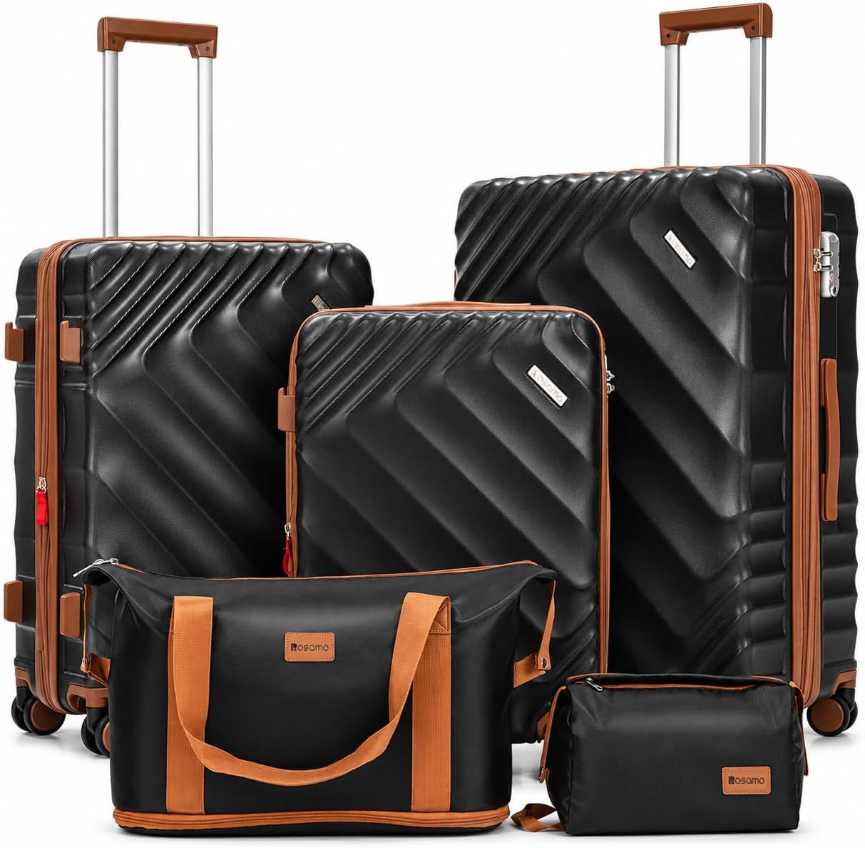Rosamo 5-Piece Hard Shell Expandable Luggage Set