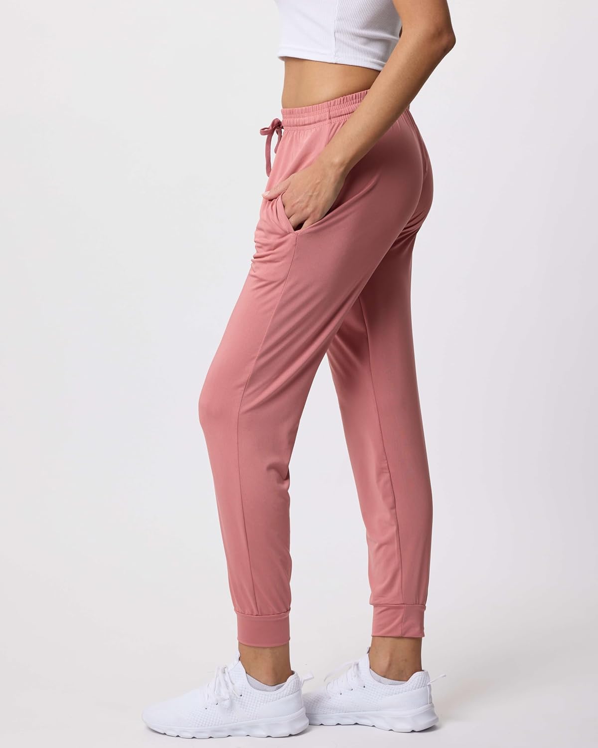 Real Essentials 3 Pack: Womens Dry-Fit Active Athletic Joggers Yoga Lounge Pants - Drawstring (Available in Plus Size) - Image 6