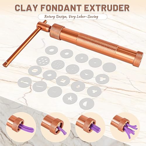 Miniatura 3 de Yofuly Máquina de prensa de arcilla polimérica, juego de cortadores de arcilla polimérica para fabricación de joyas, con máquina de rodillo de