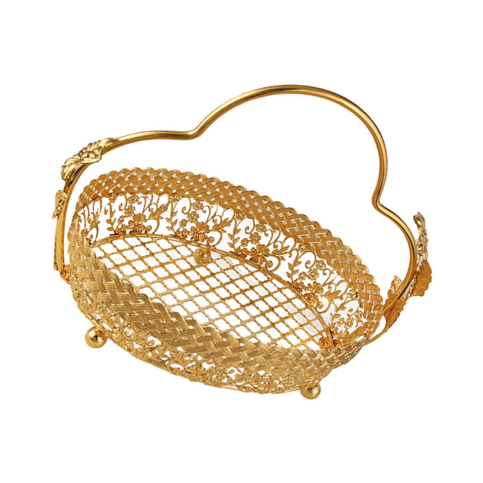Xjdzineq Large Decorative Metal Wire Basket Kitchens Fruit Bowl for Fruits Vegetables Practical Bucolic Counter Decors Large Fruit Bowl