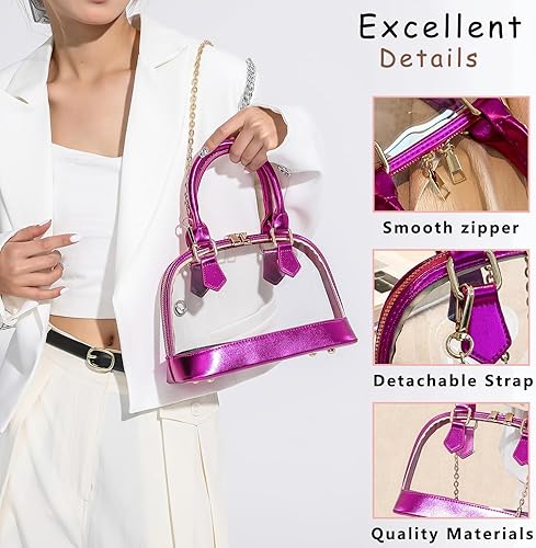 Miniatura 4 de Bolso transparente aprobado para estadios, bolso cruzado transparente para mujer, bolsa transparente para conciertos, eventos deportivos