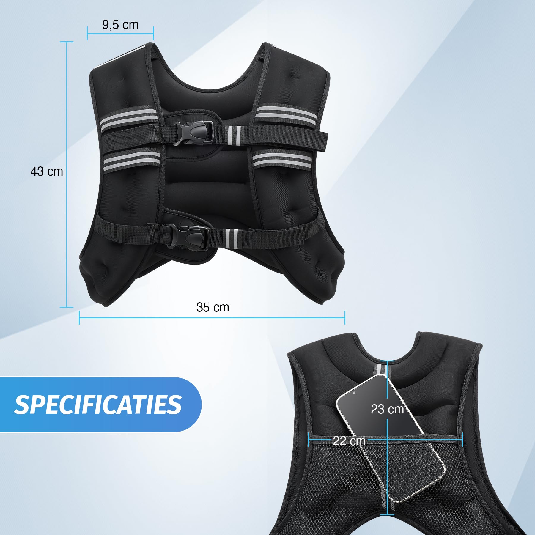 ZELUS Regulowana kamizelka obciążeniowa 7,25 kg