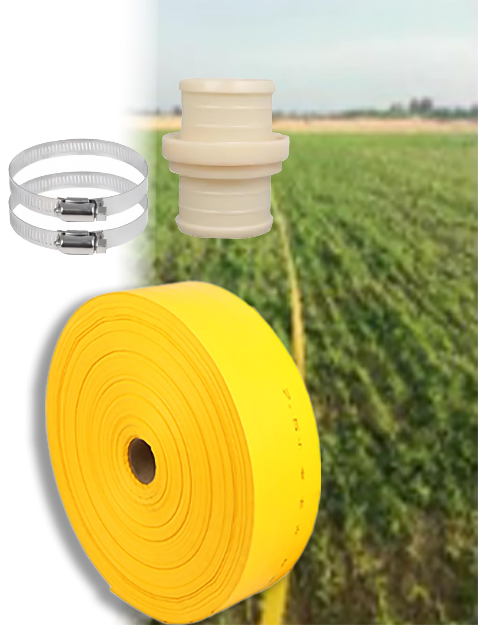 Manguera de desagüe reforzada, Manguera de descarga Layflat 65 mm 10-100 m for bomba agua e irrigación(100meter)