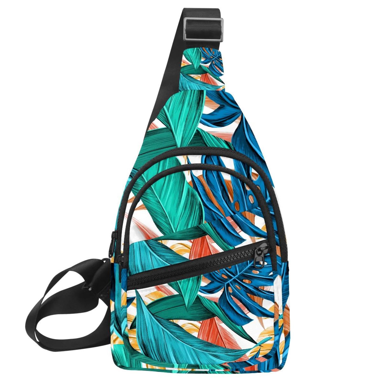 Bolso bandolera ajustable de diseño tropical exótico, ideal para viajar cómodamente 7
