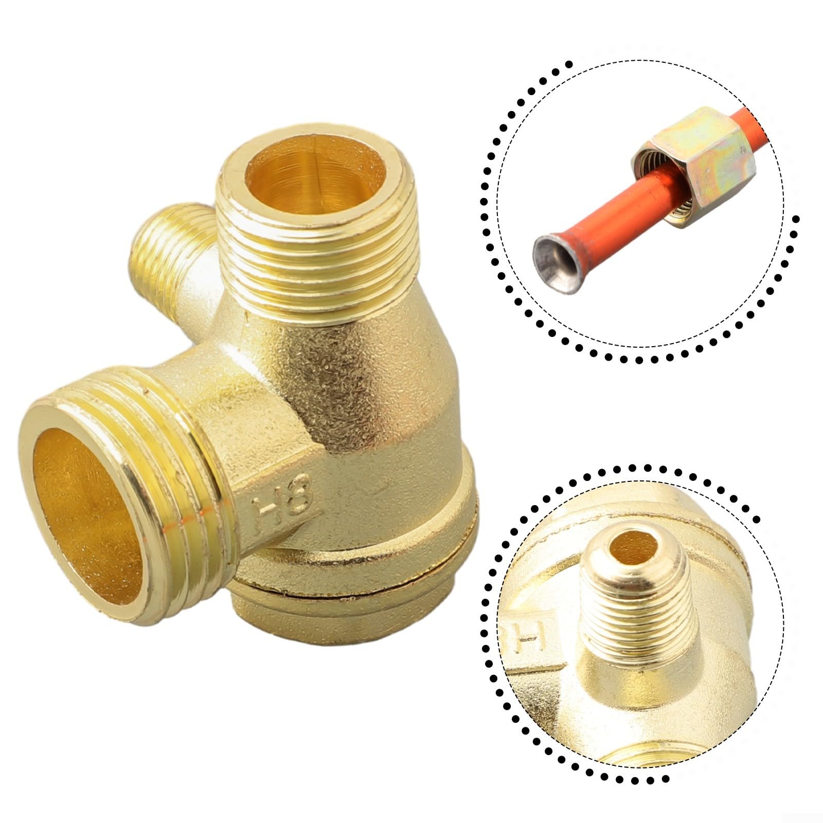 Tubo di scarico 400 mm valvola di ritegno lega di zinco compressore d'aria set 2 pezzi