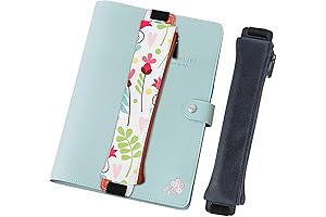 Slim Elastic Pen Pouch, Pack of 2 Leather Pencil Case for Notebook