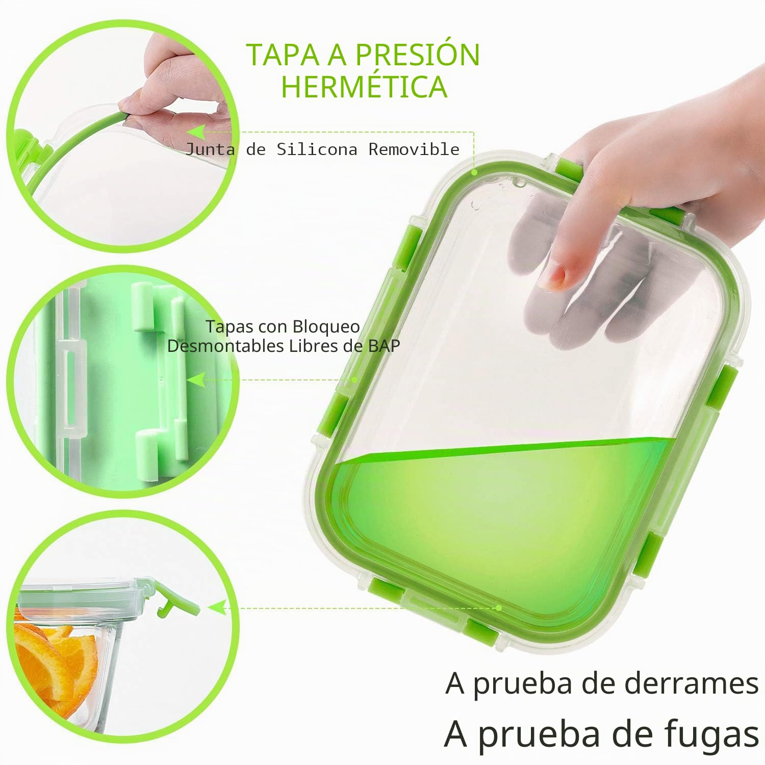 10 recipientes de cristal para comida preparada con tapas herméticas para cocina y uso doméstico. Recipientes de cristal para alimentos