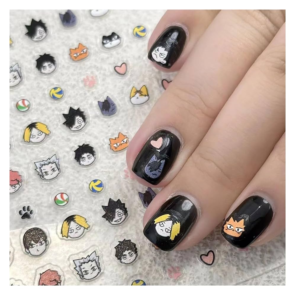 3Dパーツ ネイル 影山飛雄 ハイキュー 排球 バレーボール Amazon.co.jp: ハイキュー!! ネイルシール ネイルセット 2枚