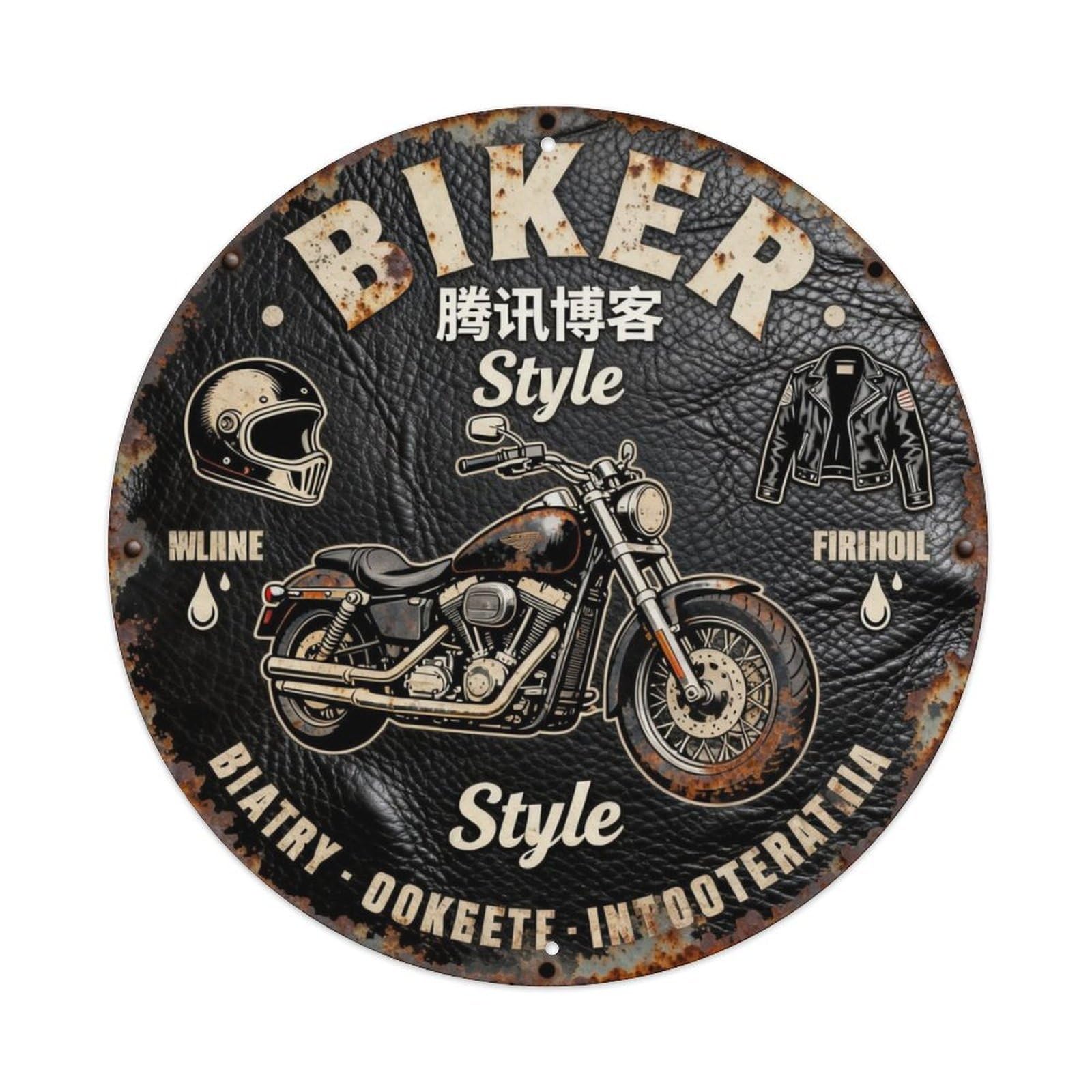 BIKER FOR LIFE Metal Tin Sign Plaque