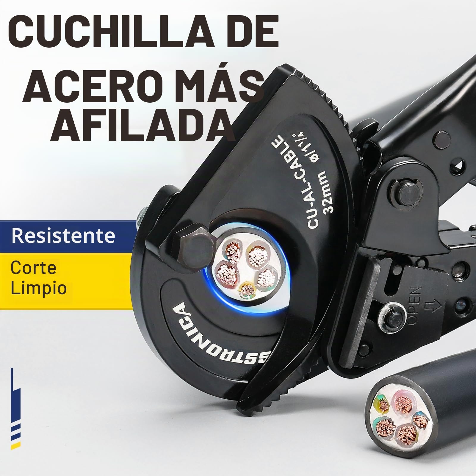 Haisstronica Cortadores de cables resistentes para aluminio y cobre hasta 500 Kcmil