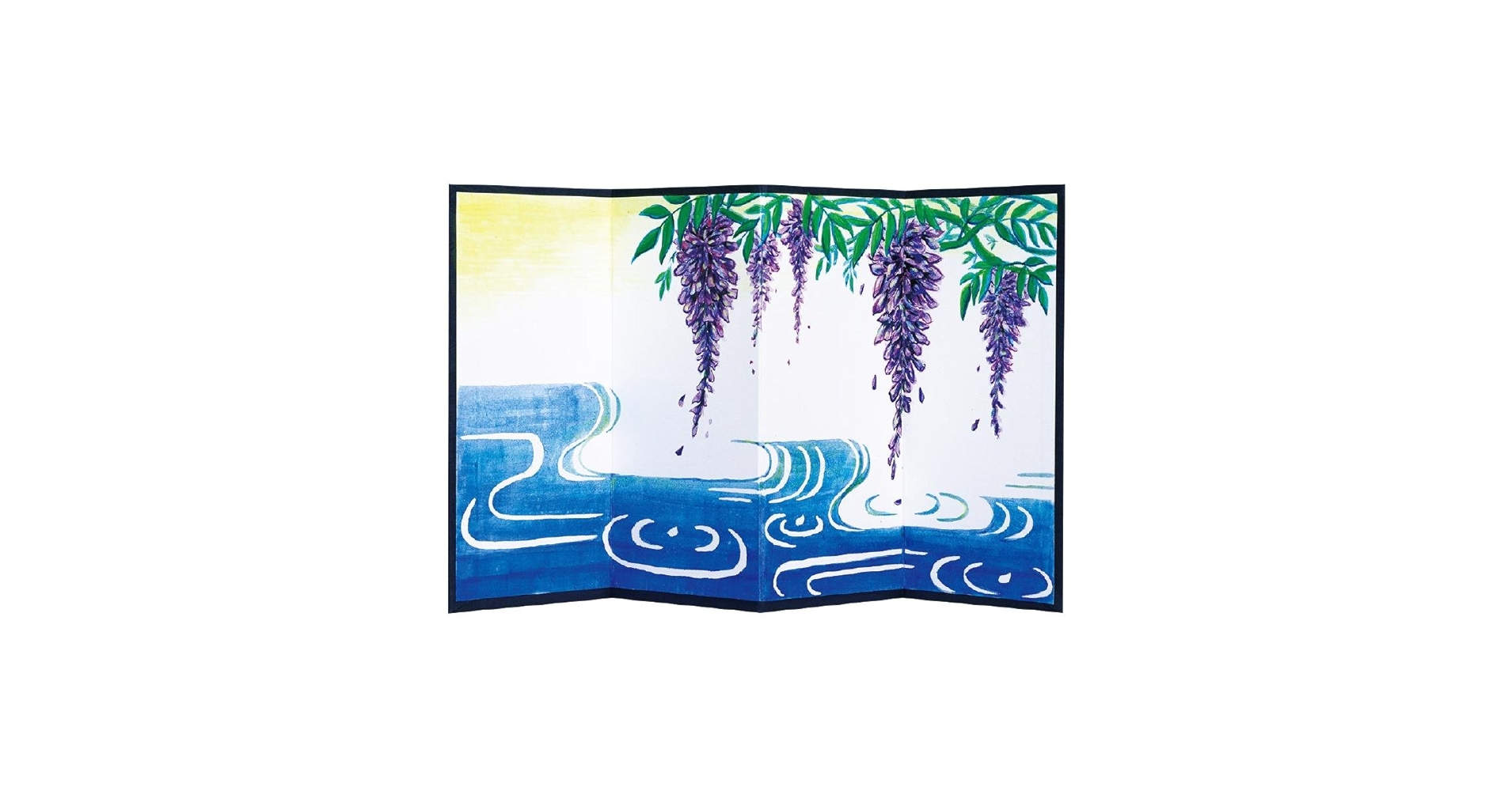 しじみん　屏風　中国絵画？　幅140㎝　高さ89㎝　(348) しじみん 屏風 中国絵画？ 幅140㎝ 高さ89㎝ (348) しじみん