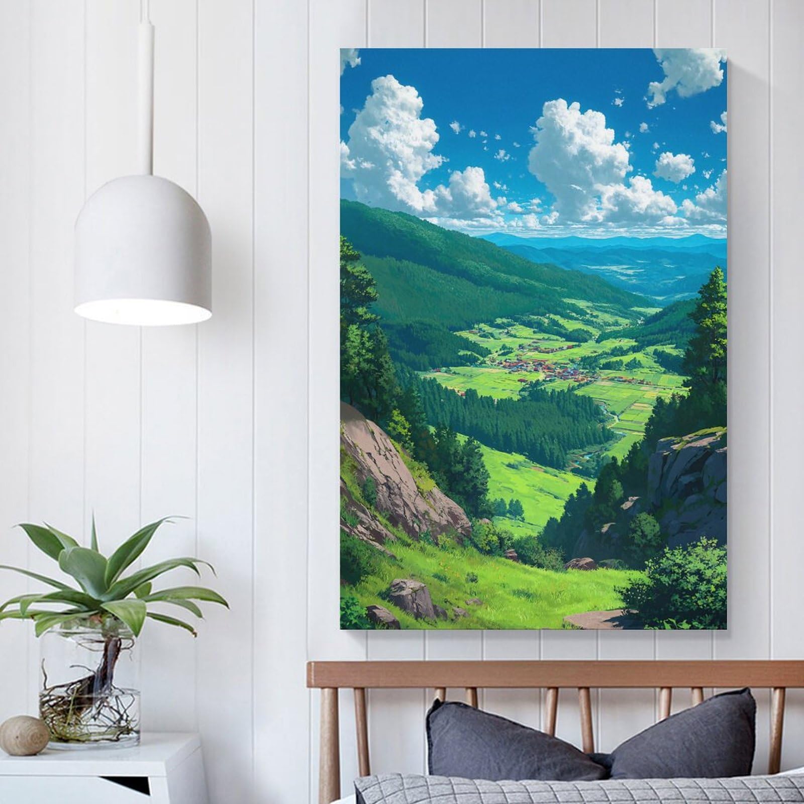Amazon.co.jp: ポスター 山 自然 風水 絵 山の絵 緑の絵 玄関 開運