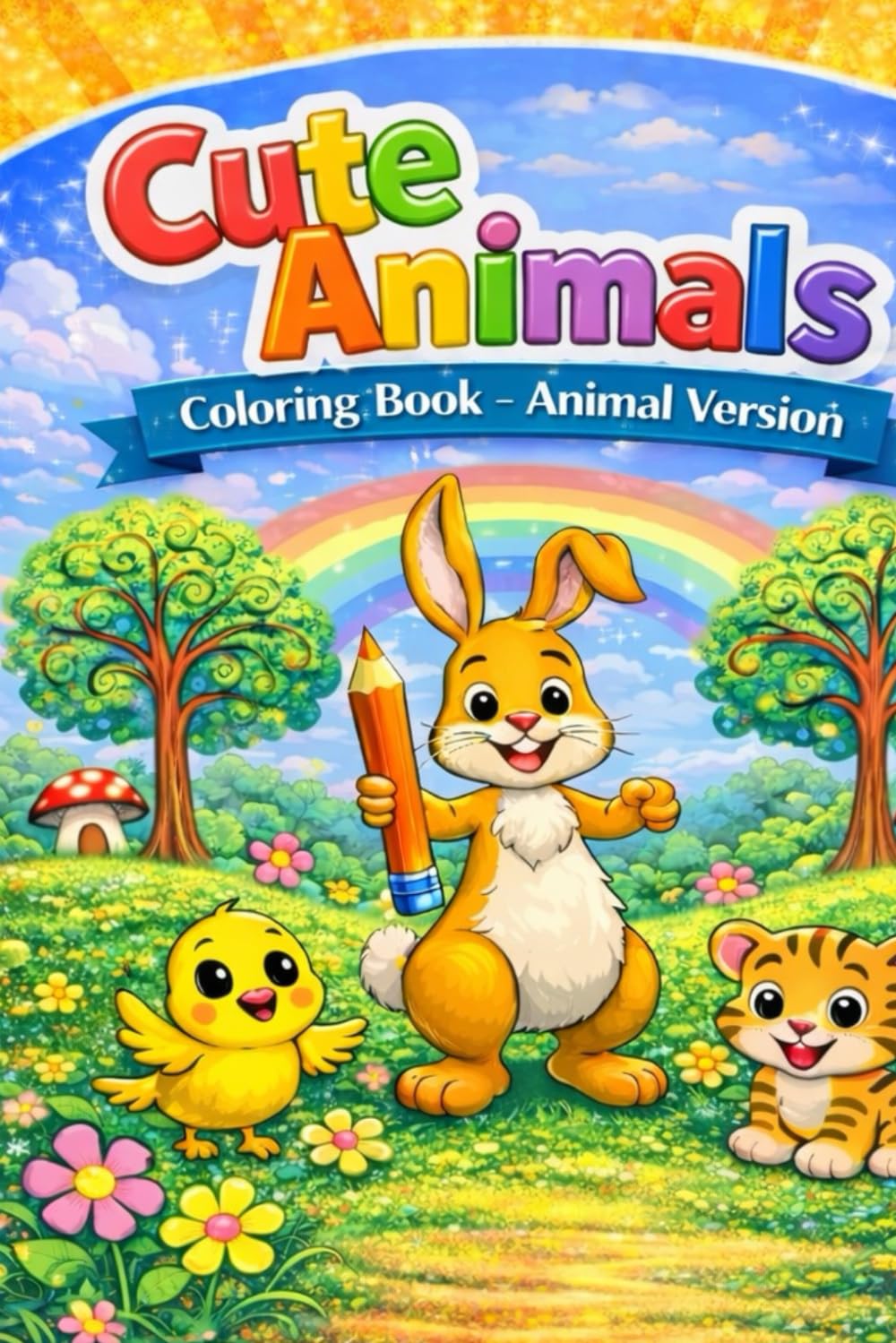 Cute animals: Coloring book-animal version