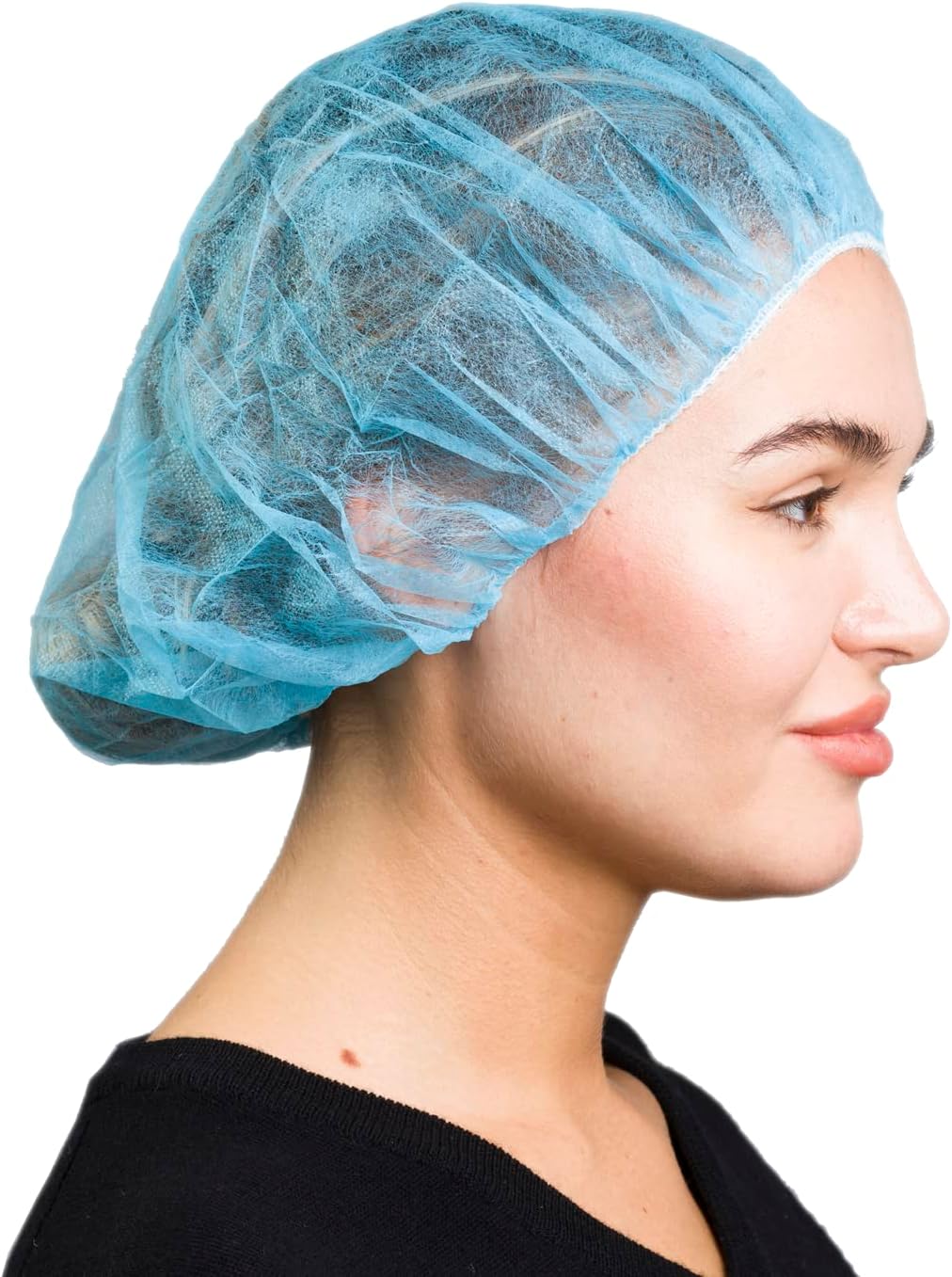 Unisex Polypropylene Bouffant Caps [100 | 1000 | BLACK | WHITE | BLUE | RED |ORANGE | GREEN | 21" | 24" | 28"]