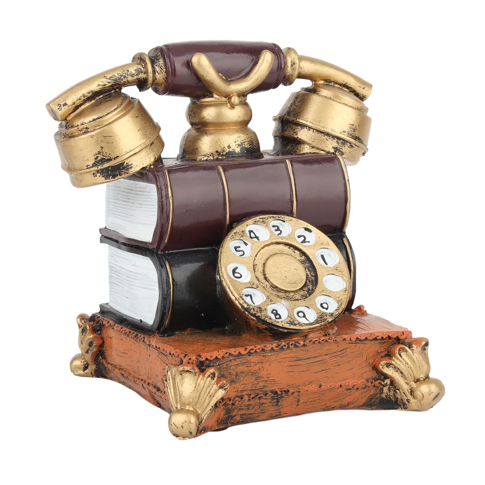 Niiyen Retro Telephones Ornament Fake Dial Pay Phone Classic Look Telephone Decor Antique Phone Props Table Decoration for Home Cafe Bar Window Decor