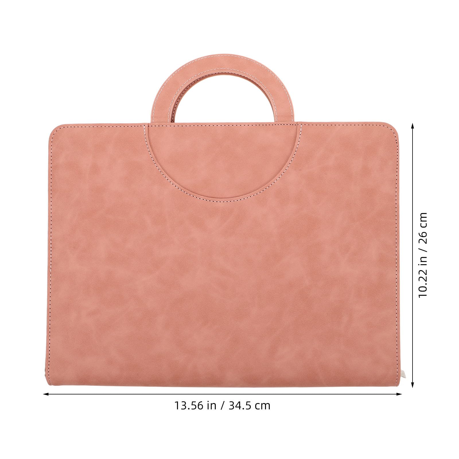POPETPOP Portadocumenti A4 Borsa Portadocumenti in Pu con Cerniera Sicura, Organizer Multifunzionale Rosa per Famiglia e Studenti per Utilizzo Quotidiano e Viaggi