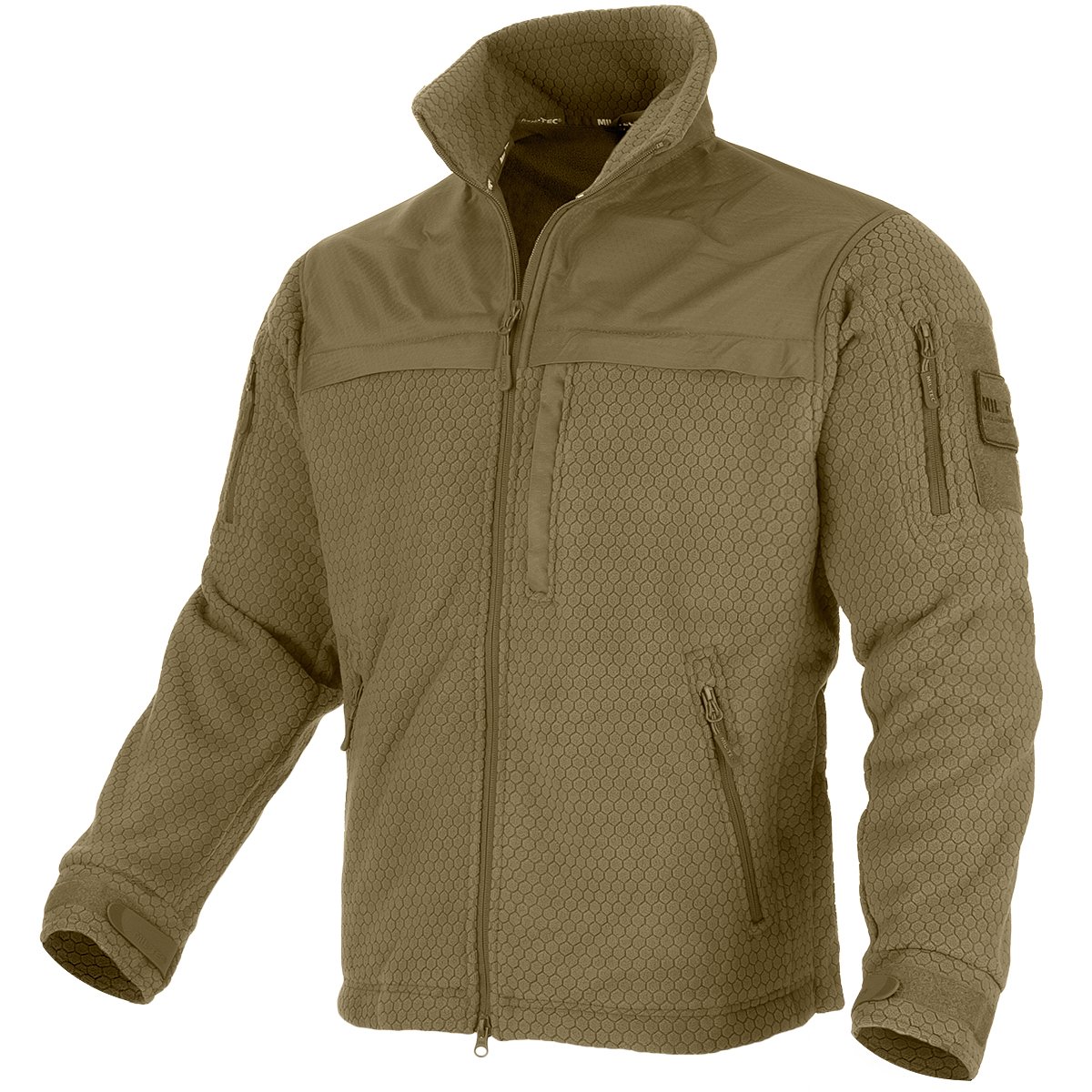 Mil-Tec Men's Elite Fleece Hextac Jacket Dark Coyote