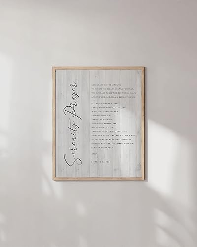 Miniatura 5 de HAUS AND HUES Obra de arte de oración de serenidad, decoración de pared con versículos bíblicos, regalos religiosos para mujeres, regalos de oración